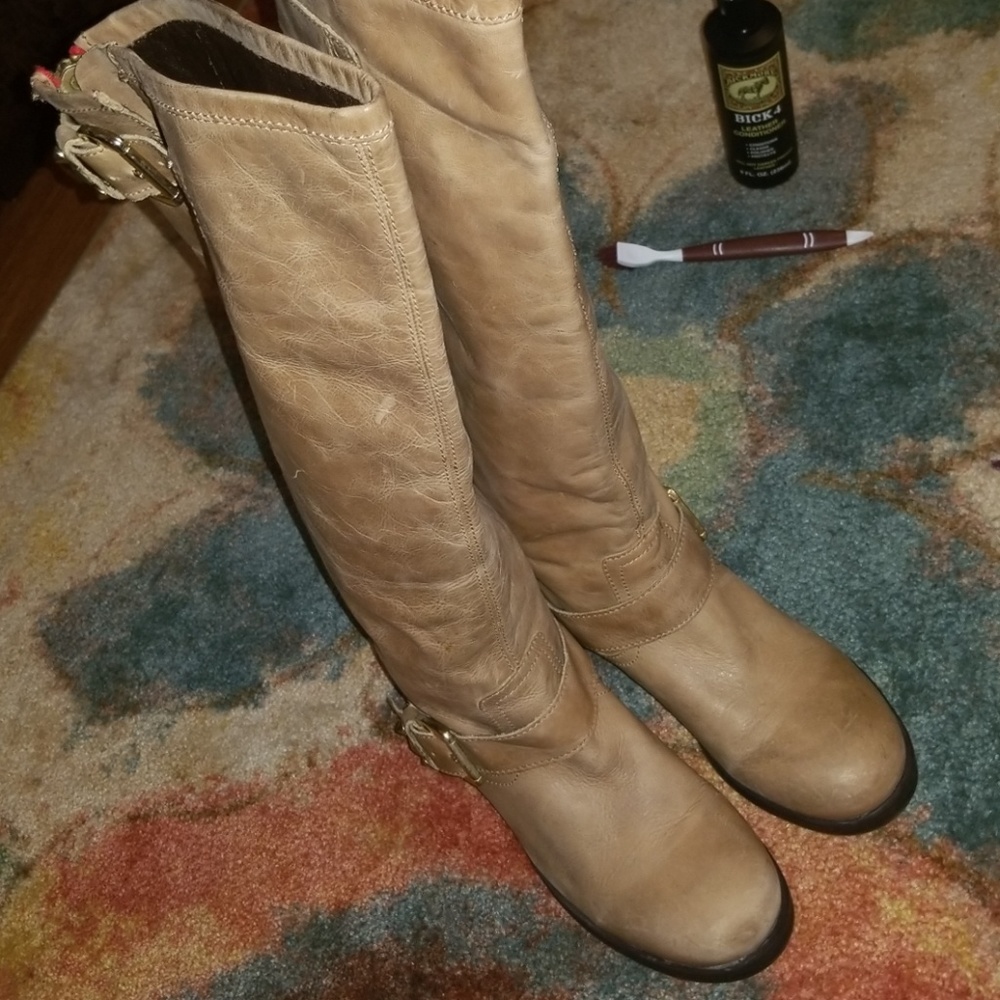 Steve Madden studded knee high riding boots